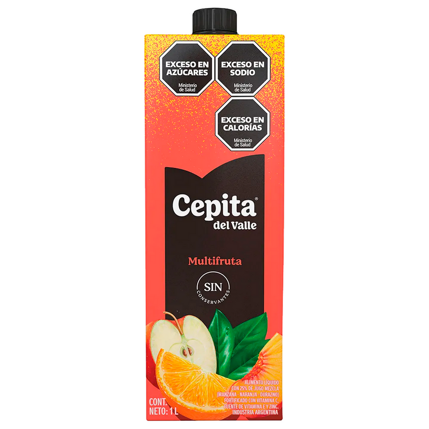 Cepita del Valle Multifruit Flavor Juice - Alcohol Free, 1 l