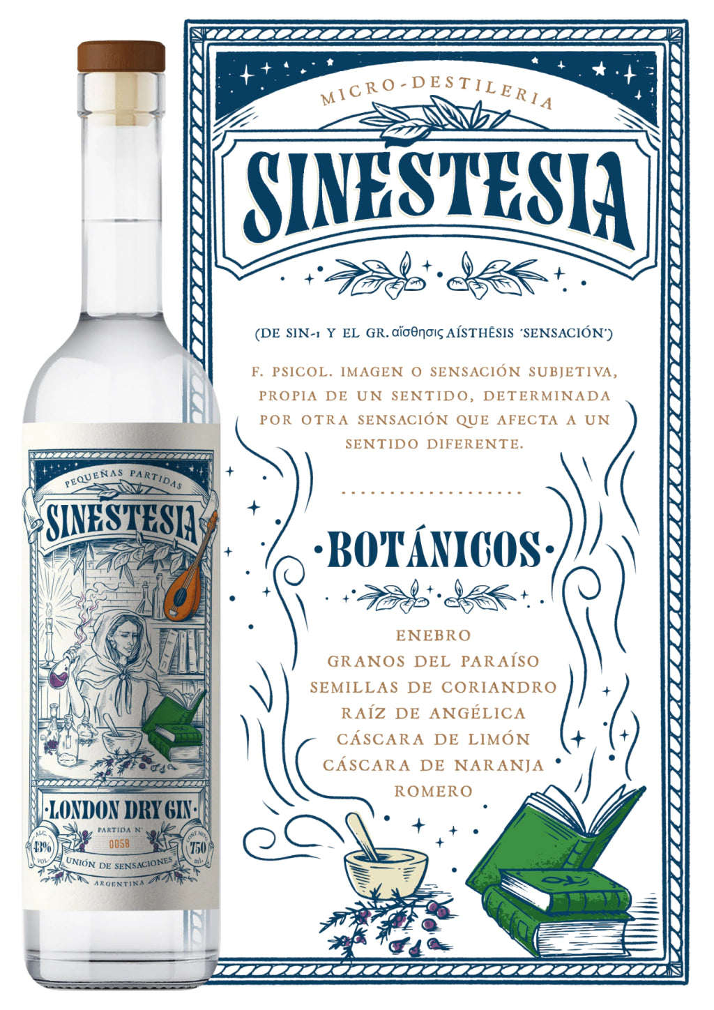 Sinestesia London Dry Gin Liquor, 750 ml