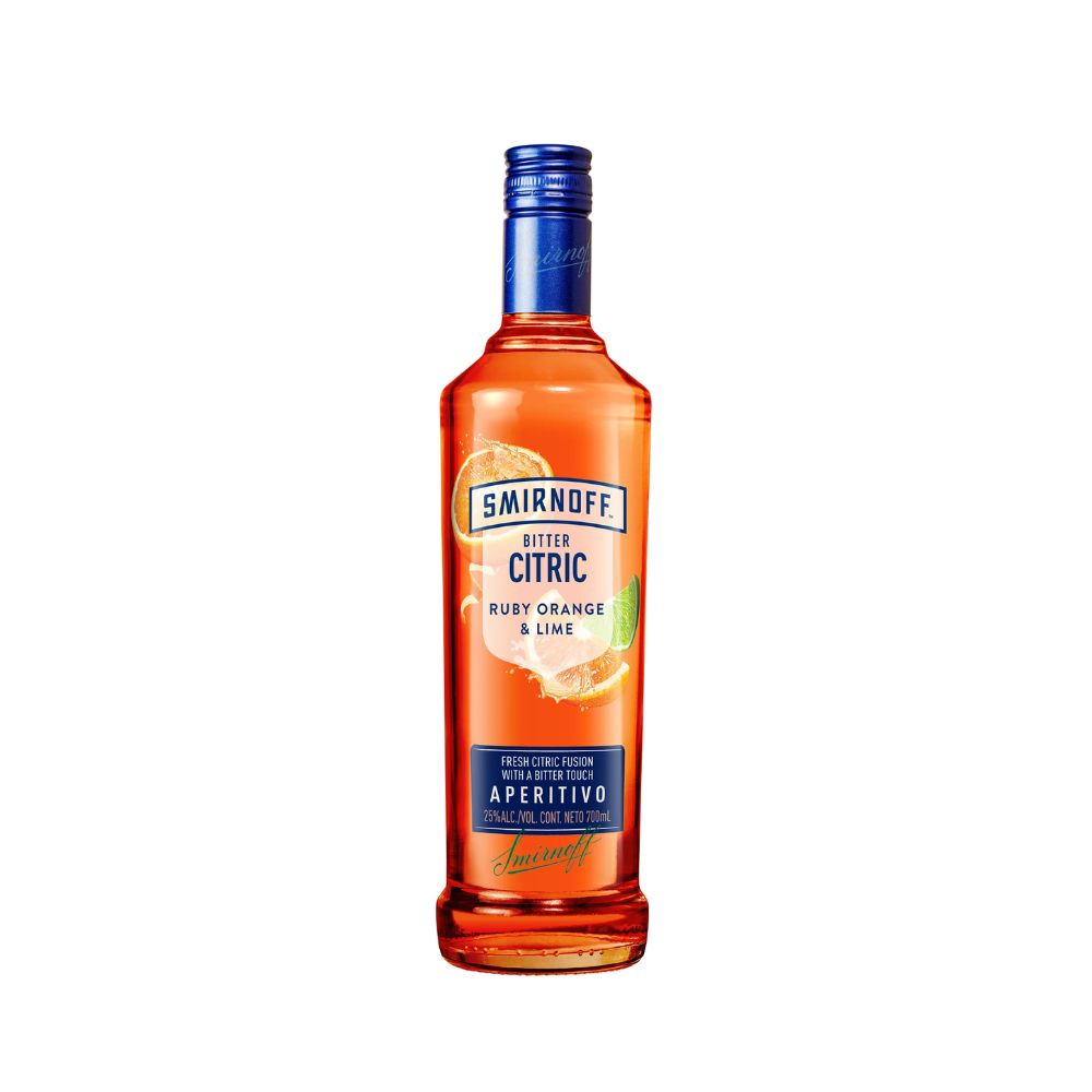 Smirnoff Bitter Citric Ruby Orange & Lime Vodka, 700 ml