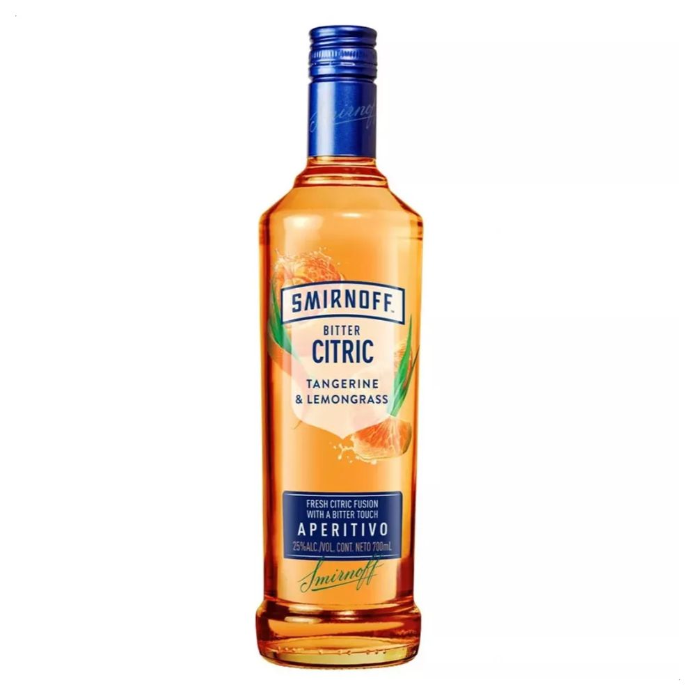 Smirnoff Bitter Citric Tangerine & Lemongrass Vodka, 700 ml