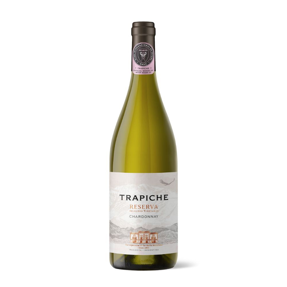 Vino Trapiche Reserva Selected Vineyards Chardonnay - Bodega Oficial del Inter Miami CF, 750 ml