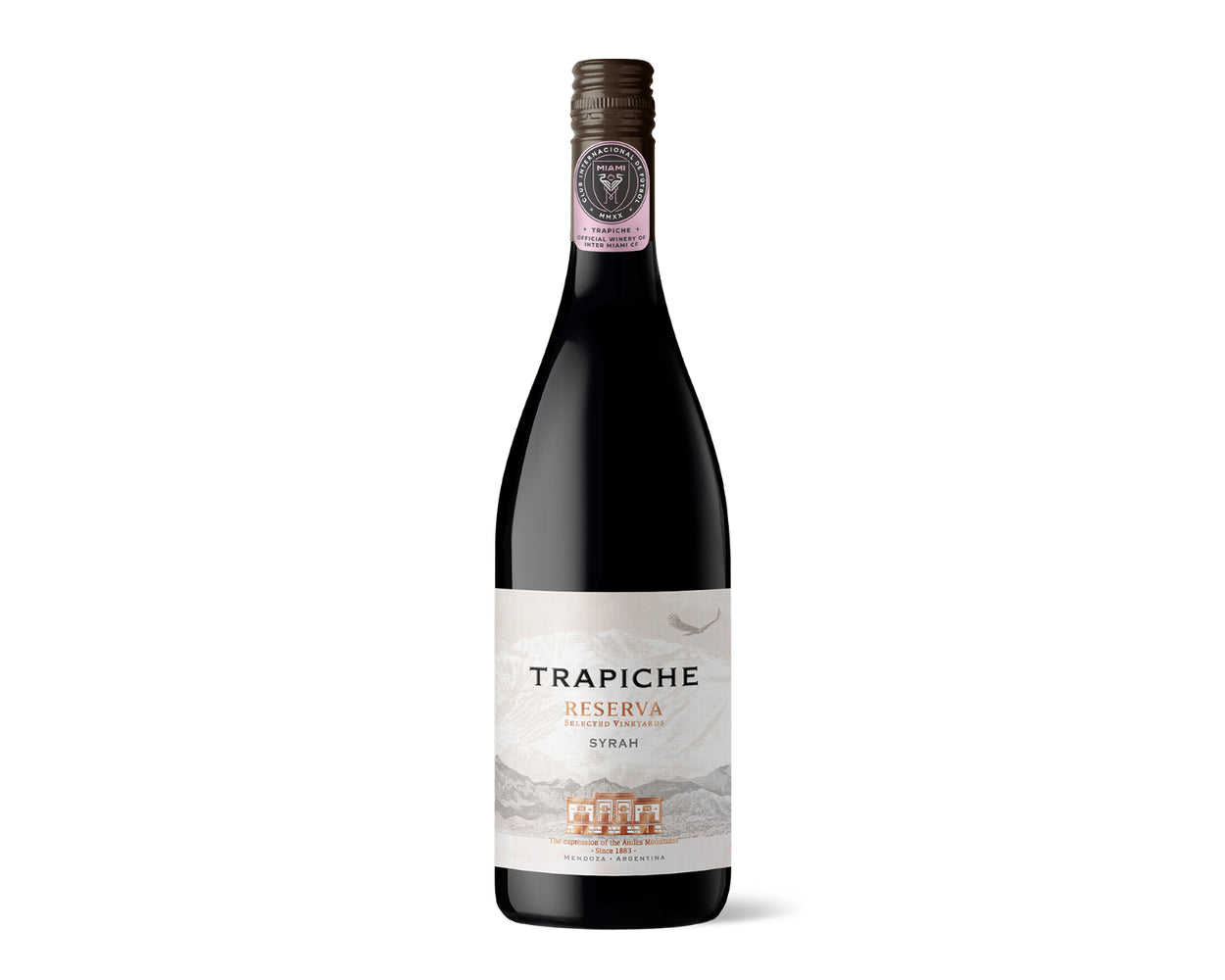 Trapiche Reserva Syrah Selected Vineyards Wine - Official Winery of Inter Miami CF, 750 ml