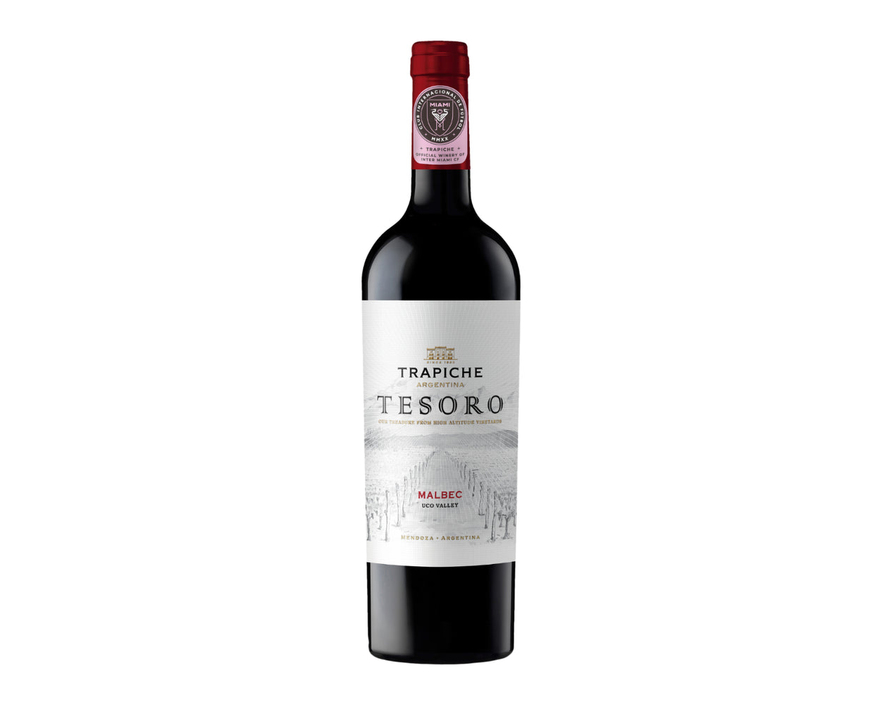 Vino Trapiche Tesoro Malbec 93 Puntos Sommeliers Choice Awards - Bodega Oficial del Inter Miami CF, 750 ml