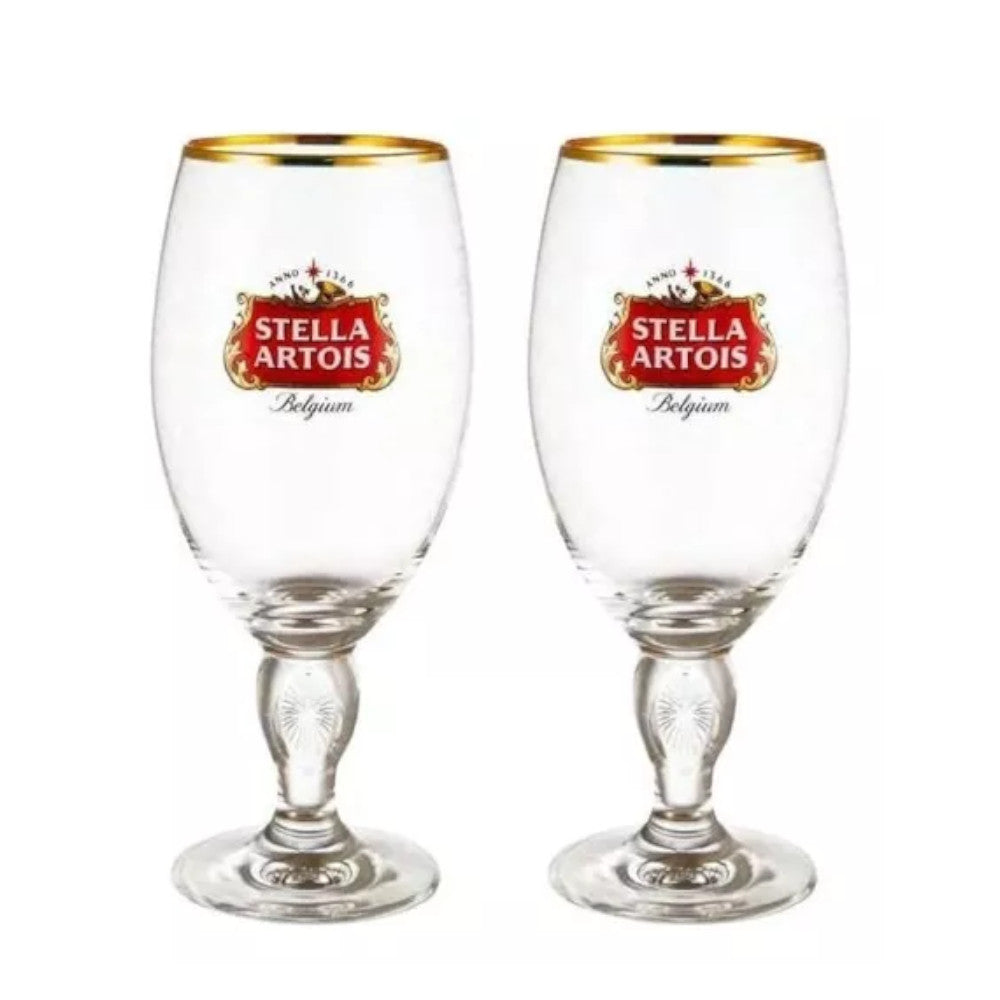 Stella Artois Classic Beer Glasses – Elegance and Style for Your Favorite Brew (2 count)